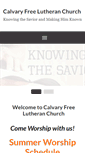 Mobile Screenshot of calvaryfreelutheran.org